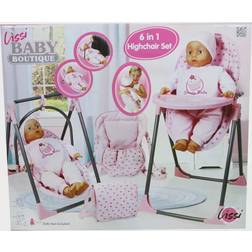 Lissi Baby Doll 6-in-1 Convertible Highchair Play Set