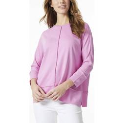 Jones New York Seam Detail Dolman Tunic Top - Pink Lotus