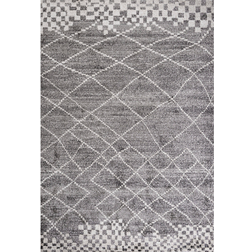 Jonathan Y Asilah Moroccan Modern Diamond Gray 91x122"