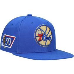 Mitchell & Ness Philadelphia 76ers 50th Anniversary Snapback Hat Men - Royal