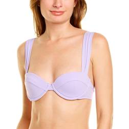 WeWoreWhat Wide Strap Tricot Underwire Bikini Top - Purple