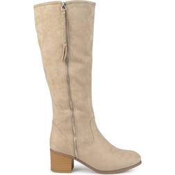 Journee Collection Sanora Wide Calf - Stone