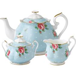 Royal Albert Polka Blue Tea Set Serviergeschirr 3Stk.