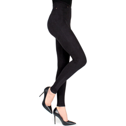 MeMoi Soft & Smooth Microsuede Leggings - Black