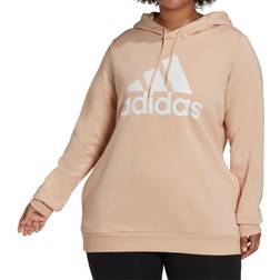 Adidas Loungewear Essentials Logo Fleece Hoodie Plus Size - Halo Blush