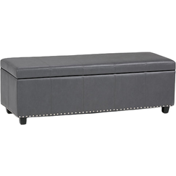 Simpli Home Kingsley Storage Bench 17.7x16.1"