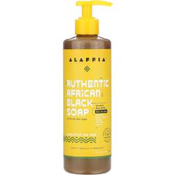 Alaffia Authentic African Black Soap Body wash Eucalyptus Tea Tree 16.1fl oz