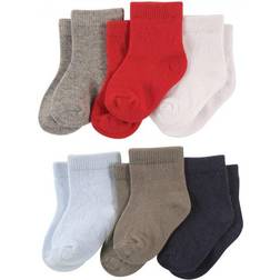 Luvable Friends Crew Socks 6-pack - Boy Solids (10726176)