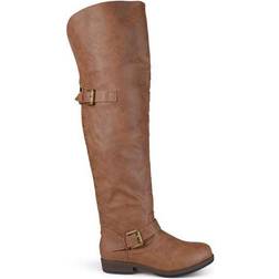 Journee Collection Kane Wide Calf - Chestnut