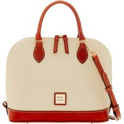 Dooney & Bourke Pebble Grain Zip Zip Satchel - Bone