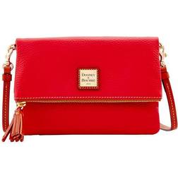 Dooney & Bourke Pebble Grain Foldover Zip Crossbody Bag - Red