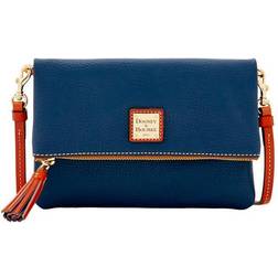 Dooney & Bourke Pebble Grain Foldover Zip Crossbody Bag - Midnight Blue