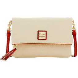 Dooney & Bourke Pebble Grain Foldover Zip Crossbody Bag - Bone