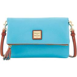 Dooney & Bourke Pebble Grain Foldover Zip Crossbody Bag - Sky Blue