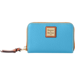 Dooney & Bourke Pebble Grain Large Zip Around Credit Card Case - Sky Blue