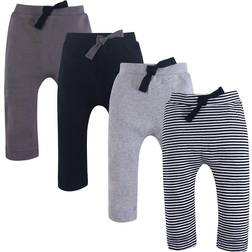 Touched By Nature Organic Cotton Pants 4-pack - Black/Gray