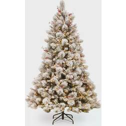 National Tree Company Flocked Bedford Christmas Tree 90"