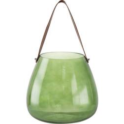 A&B Home Green Glass with Handle Vase 10"