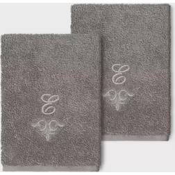 Linum Home Textiles Monogrammed E Guest Towel Gray (33.02x33.02)