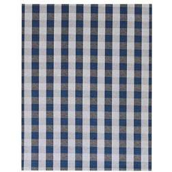 Foss Floors Gingham White, Blue 72x96"