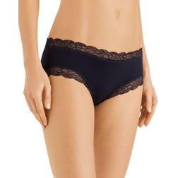 Hanro Cotton Lace Hipster - Black