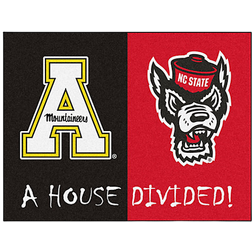 NCAA House Divided Red, Black 33.75x42.5"