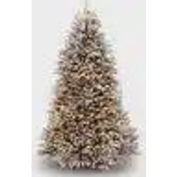 National Tree Company 7ft Pre-Lit Dunhill Fir Hinged Full Artificial Christmas Tree 84"