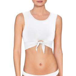 Robin Piccone Ava Knot Bikini Top - White