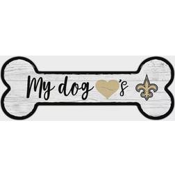 Fan Creations New Orleans Saints Team Dog Bone Sign