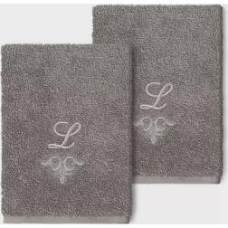 Linum Home Textiles Monogrammed L Guest Towel Gray (33.02x33.02)