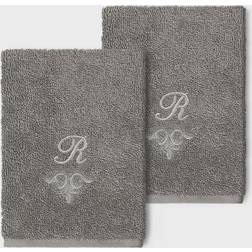 Linum Home Textiles Monogrammed R Guest Towel Gray (33.02x33.02)