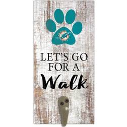 Fan Creations Miami Dolphins Dog Leash Holder Sign Board