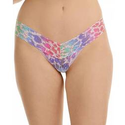 Hanky Panky Low-Rise Printed Lace Thong - Pride Leopard