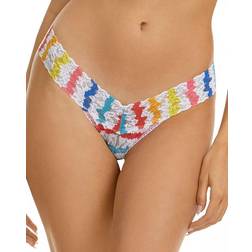 Hanky Panky Low-Rise Printed Lace Thong - Wavy