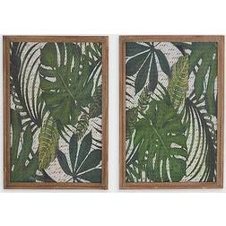 Natural Leaves Set of 2 Framed Art 17x25" 2