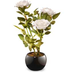 National Tree Company 9.5" White Rose Flower Decoration 9.5"