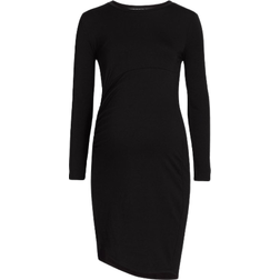 Stowaway Collection Uptown Maternity Long Sleeves Dress Black