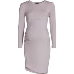 Stowaway Collection Uptown Maternity Long Sleeves Dress Dusty Lavender