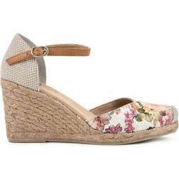 White Mountain Mamba W - White Floral Print