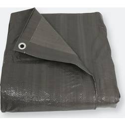 Sunnydaze 9 x 12 Reversible Waterproof Multi Purpose Poly Tarp Dark Gray