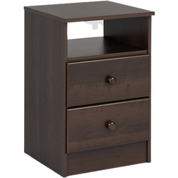 Prepac Astrid 2-Drawer Nightstand Bedside Table 15.5x16"