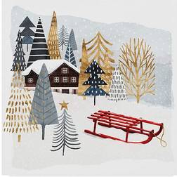 Trademark Fine Art 14" x 14" Victoria Borges Christmas Chalet Ii Wall Decor 14x14"