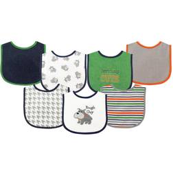 Luvable Friends Drooler Bib with Waterproof Back 7-pack Tough Guy