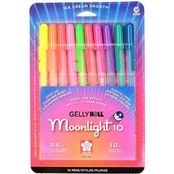 Sakura Gelly Roll Moonlight Opaque Pens Writes on Dark Paper 10 Pack