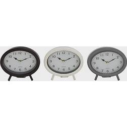 Ridge Road Décor Metal Oval Traditional Clocks Table Clock 8"