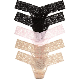 Hanky Panky Signature Lace Low Rise Thongs 5-pack - Basic Neutrals