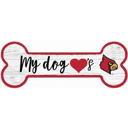 Fan Creations Louisville Cardinals Team Dog Bone Sign Board