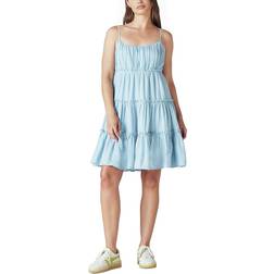 Lucky Brand Tiered Mini Dress - Ashley Blue