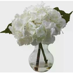 Nearly Natural Blooming Hydrangea Floral Arrangement Decorative Item