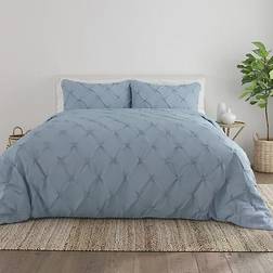 Home Collection Pinch Pleat Duvet Cover Blue (243.84x243.84)